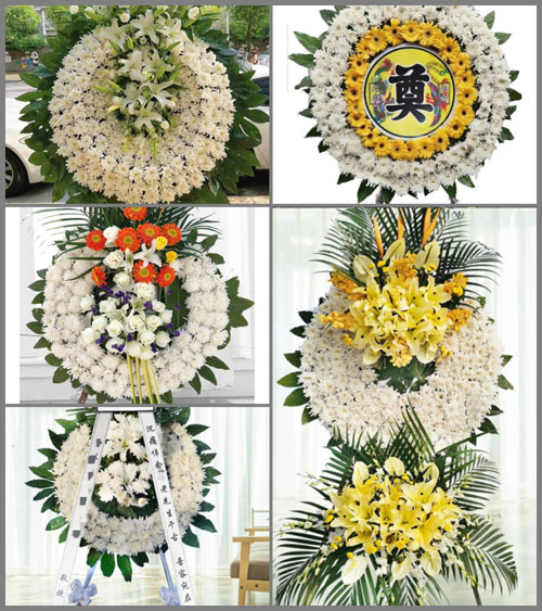 湖北黄石市阳新县王英镇法隆村花圈速递